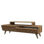 Hanah Home Soporte TV Nogal City - 140cm Ancho x 48.8cm Alto x 41.8cm Profundo Elegante y Moderno